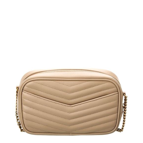 Saint Laurent Lou Mini Quilted Leather Camera Bag, Beige - Picture 2 of 5